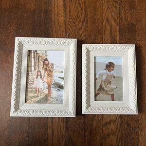 Elegant White Photo Frame Set